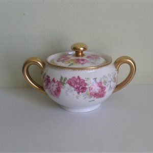 L. Bernardaud Limoges Higgins & Seiter New York D & C France Sugar Bowl & Lid